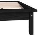 vidaXL Super King Size fekete tömör fenyőfa ágykeret 180 x 200 cm
