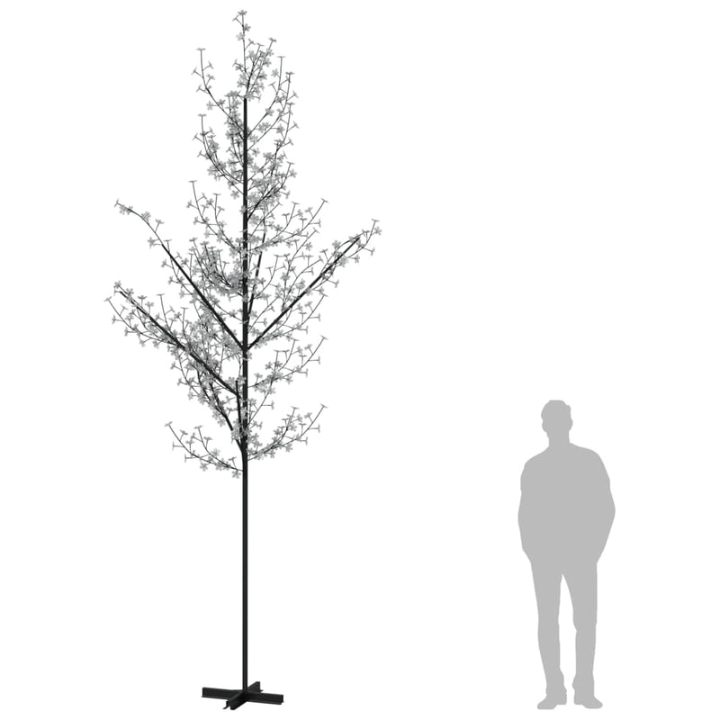 vidaXL LED-es cseresznyevirágfa 672 meleg fehér LED-del 400 cm