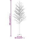 vidaXL fehér LED-es nyírfa 672 meleg fehér LED-del 400 cm