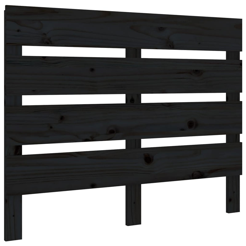 vidaXL fekete tömör fenyőfa fejtámla 100 x 3 x 80 cm
