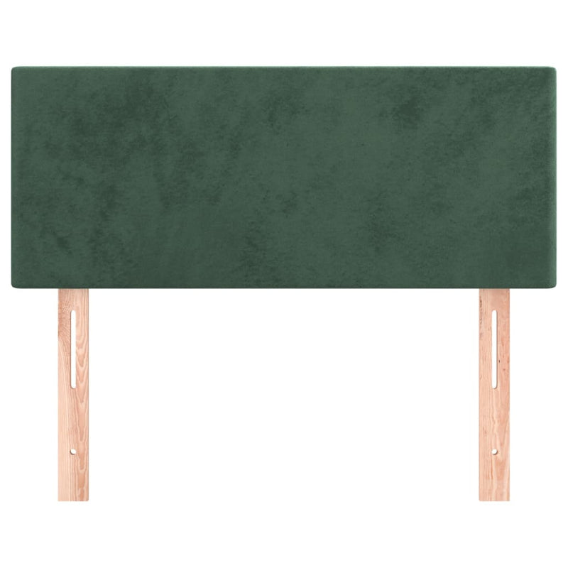 vidaXL sötétzöld bársony fejtámla 90x5x78/88 cm