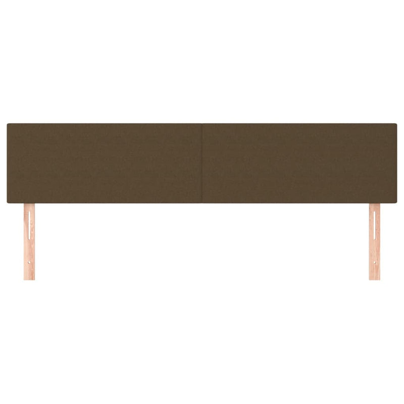 vidaXL 2 db sötétbarna szövet fejtámla 90x5x78/88 cm