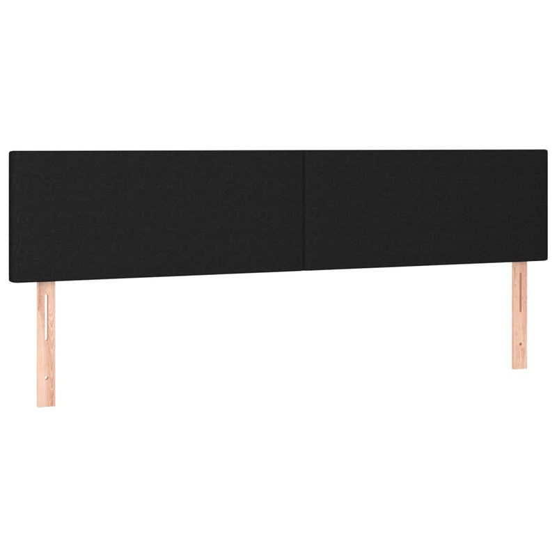 vidaXL 2 db fekete szövet fejtámla 100x5x78/88 cm