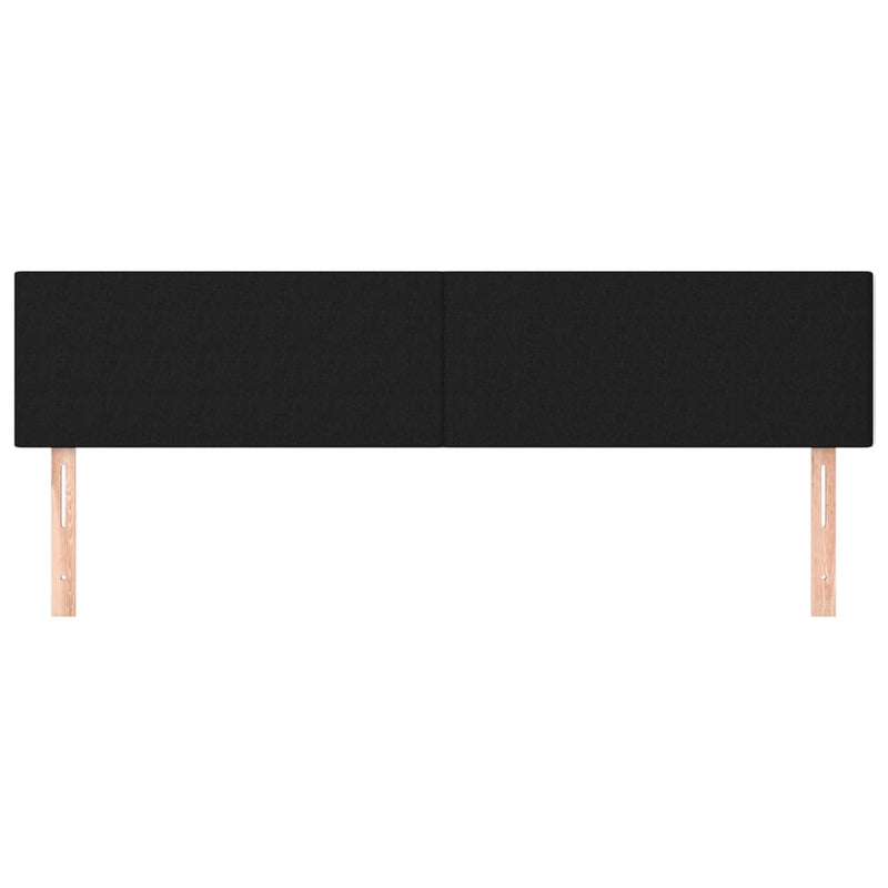 vidaXL 2 db fekete szövet fejtámla 100x5x78/88 cm