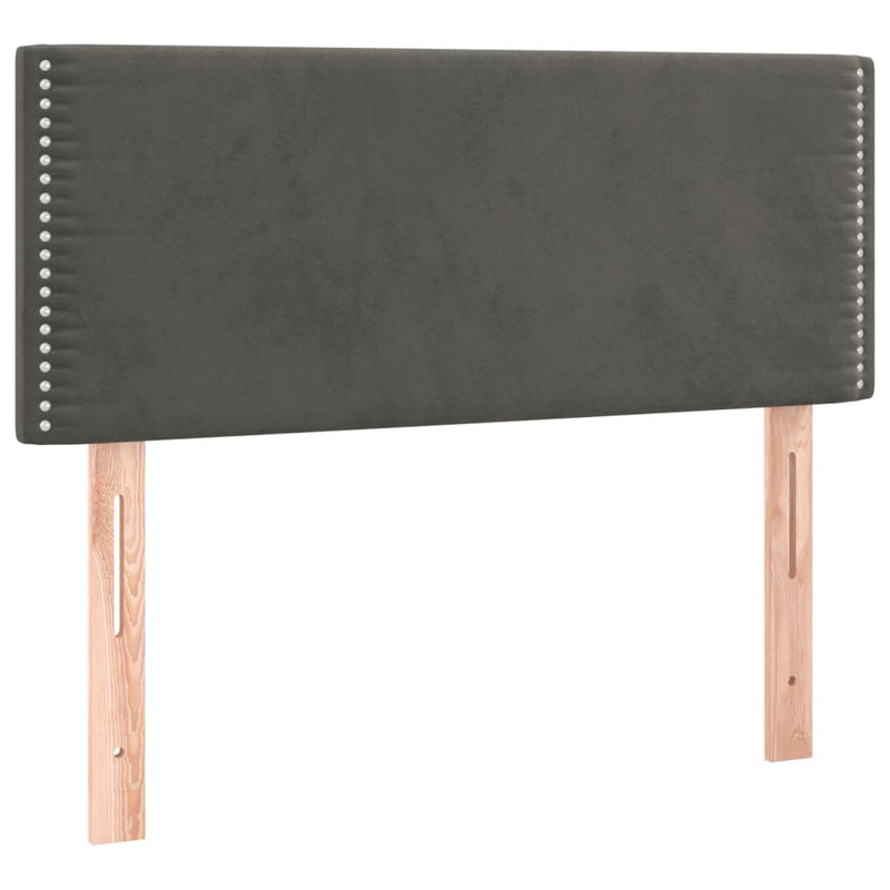 vidaXL sötétszürke bársony fejtámla 80 x 5 x 78/88 cm