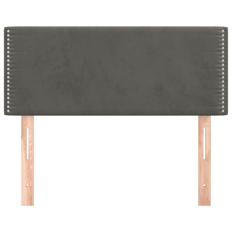 vidaXL sötétszürke bársony fejtámla 80 x 5 x 78/88 cm