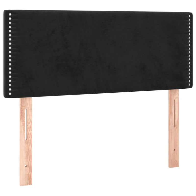 vidaXL fekete bársony fejtámla 80 x 5 x 78/88 cm