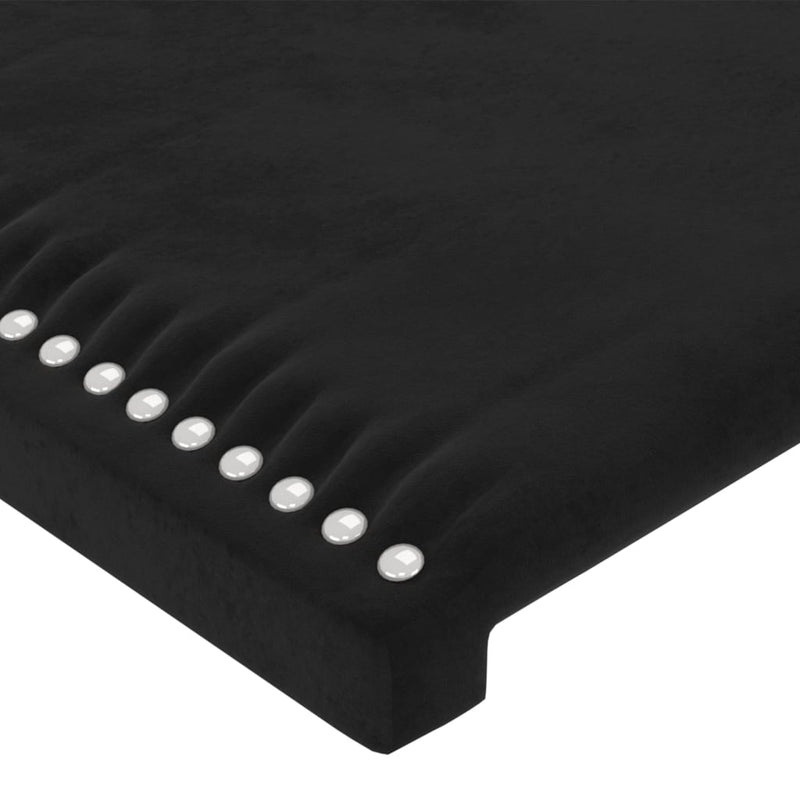 vidaXL fekete bársony fejtámla 80 x 5 x 78/88 cm