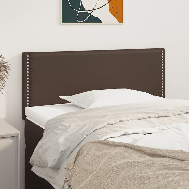 vidaXL barna műbőr fejtámla 90x5x78/88 cm