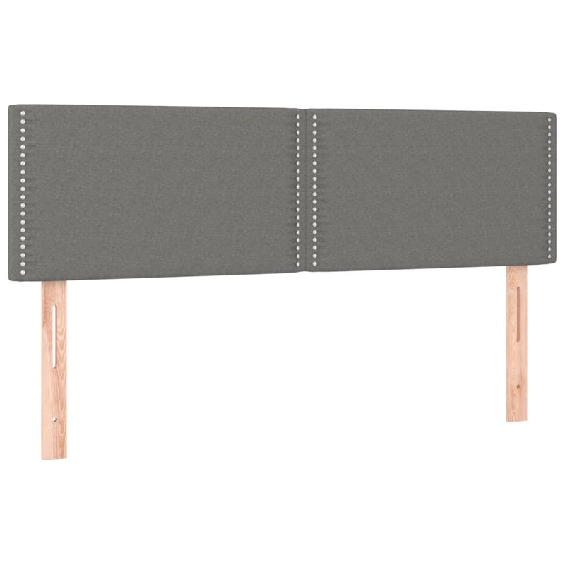 vidaXL 2 db sötétszürke szövet fejtámla 72 x 5 x 78/88 cm