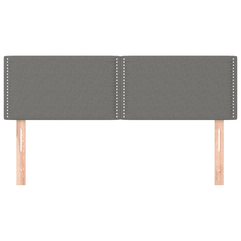 vidaXL 2 db sötétszürke szövet fejtámla 72 x 5 x 78/88 cm