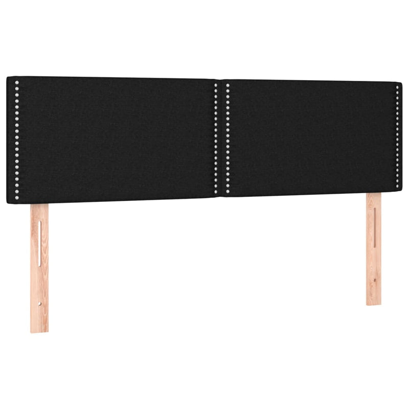 vidaXL 2 db fekete szövet fejtámla 72 x 5 x 78/88 cm