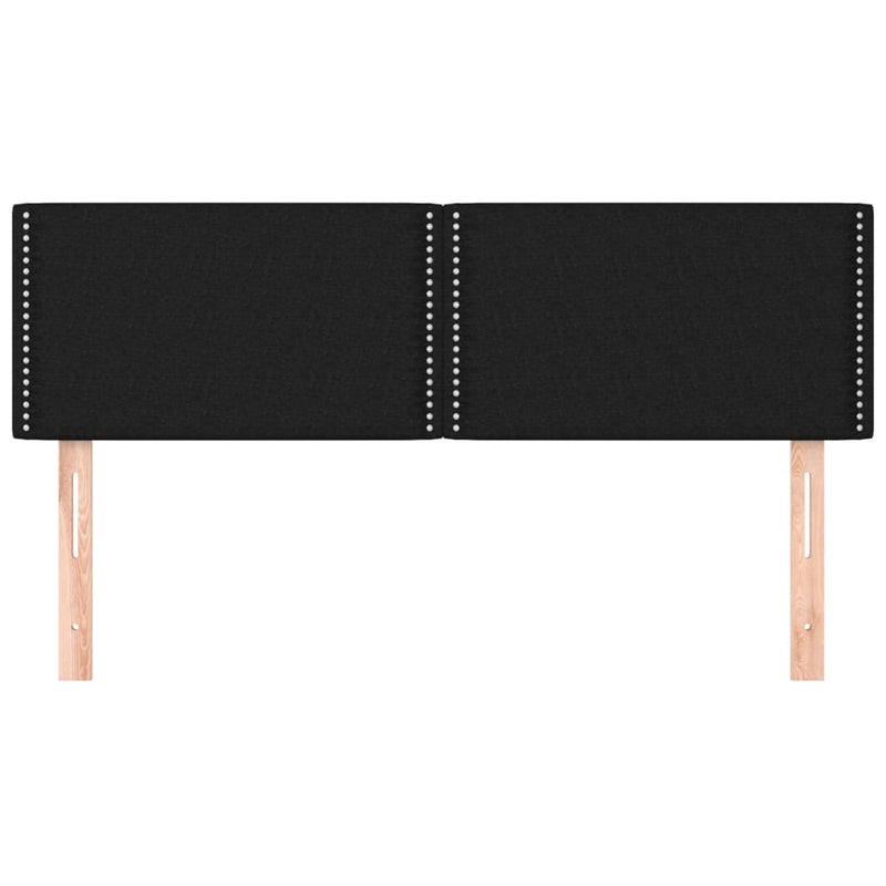 vidaXL 2 db fekete szövet fejtámla 72 x 5 x 78/88 cm