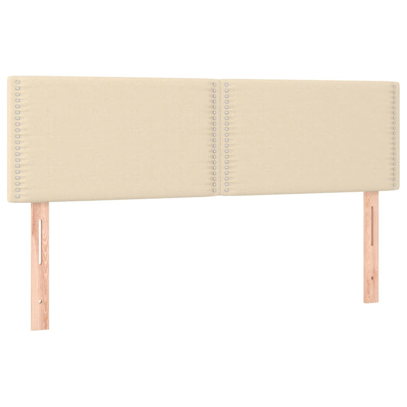 vidaXL 2 db krémszínű szövet fejtámla 72 x 5 x 78/88 cm