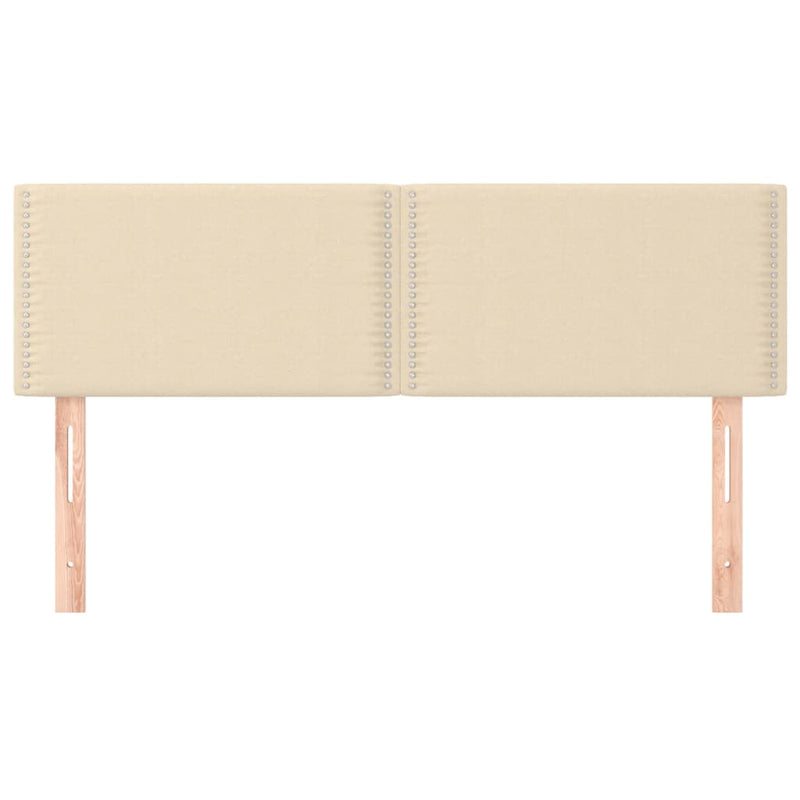 vidaXL 2 db krémszínű szövet fejtámla 72 x 5 x 78/88 cm