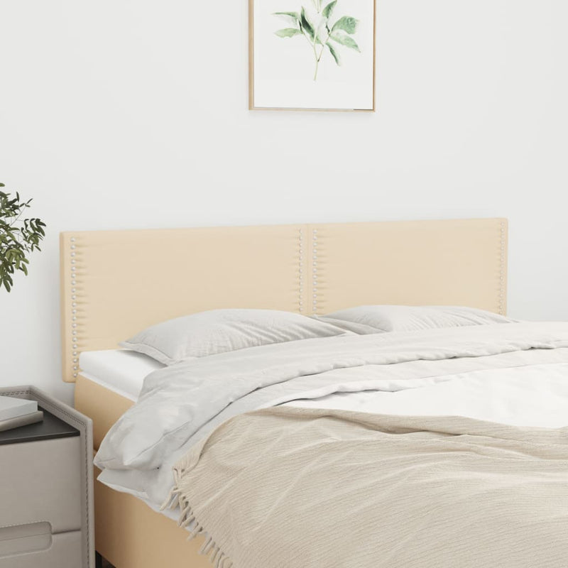 vidaXL 2 db krémszínű szövet fejtámla 72 x 5 x 78/88 cm