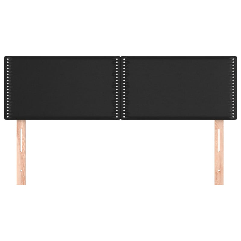 vidaXL 2 db fekete műbőr fejtámla 72 x 5 x 78/88 cm