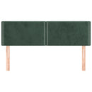 vidaXL 2 db sötétzöld bársony fejtámla 72 x 5 x 78/88 cm