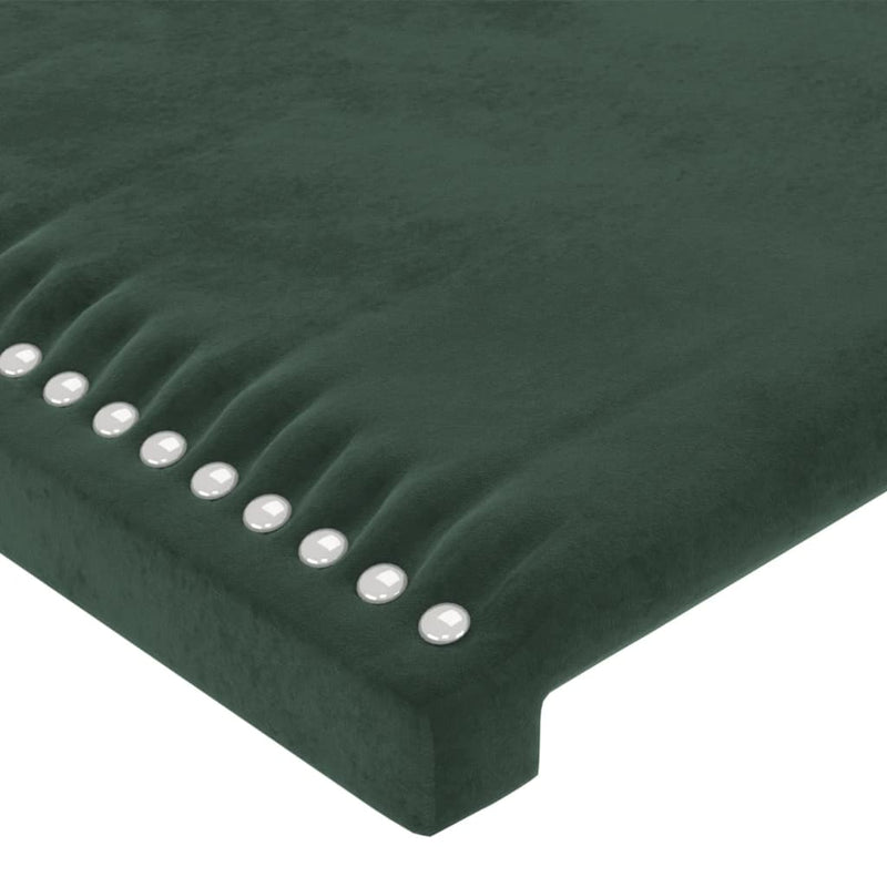 vidaXL 2 db sötétzöld bársony fejtámla 72 x 5 x 78/88 cm