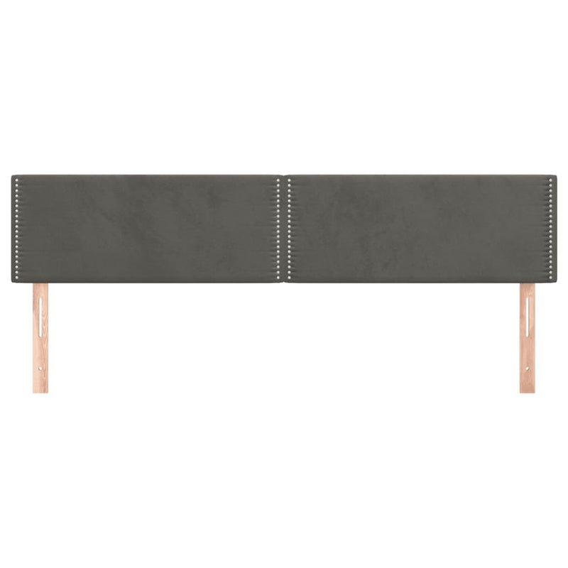 vidaXL 2 db sötétszürke bársony fejtámla 80 x 5 x 78/88 cm