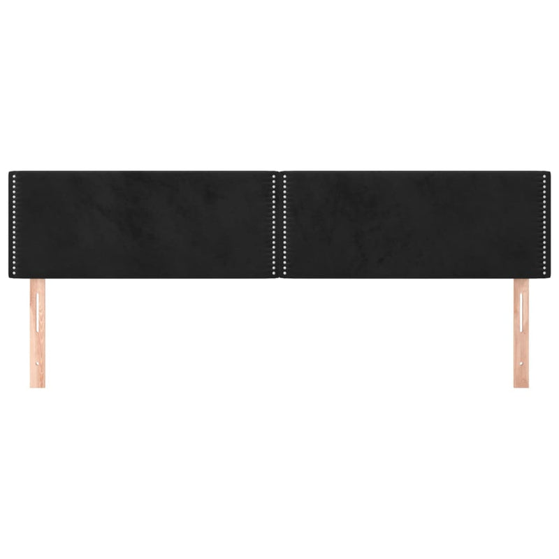 vidaXL 2 db fekete bársony fejtámla 80 x 5 x 78/88 cm