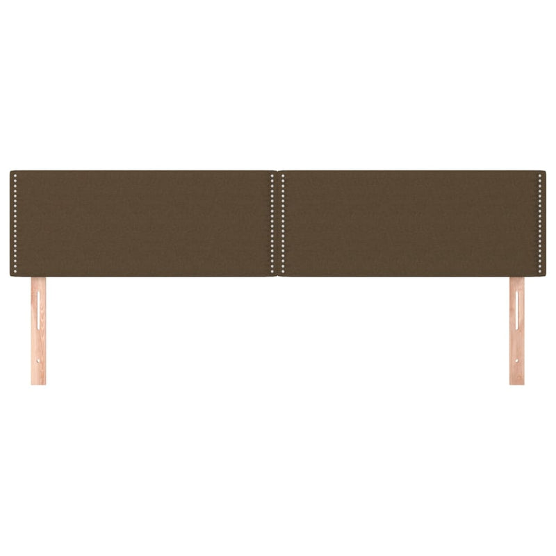 vidaXL 2 db sötétbarna szövet fejtámla 90x5x78/88 cm