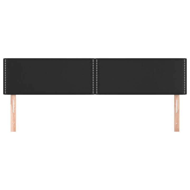 vidaXL 2 db fekete műbőr fejtámla 90x5x78/88 cm