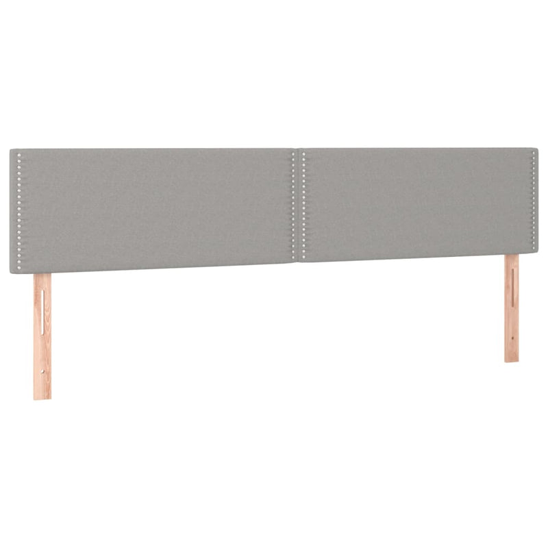 vidaXL 2 db világosszürke szövet fejtámla 100x5x78/88 cm