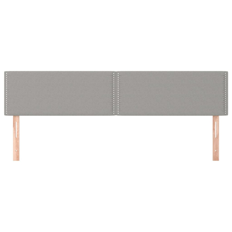 vidaXL 2 db világosszürke szövet fejtámla 100x5x78/88 cm