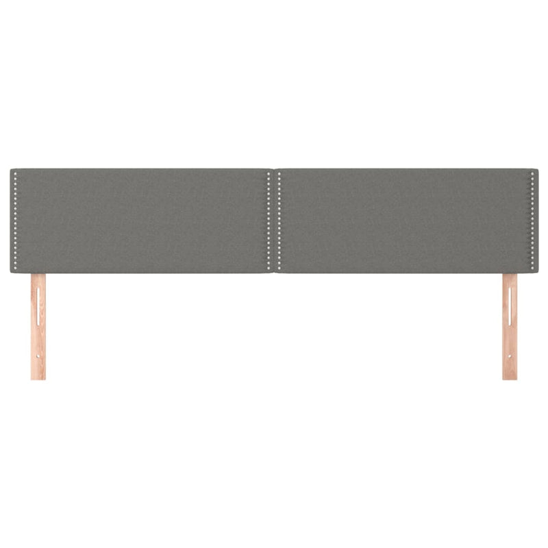 vidaXL 2 db sötétszürke szövet fejtámla 100x5x78/88 cm