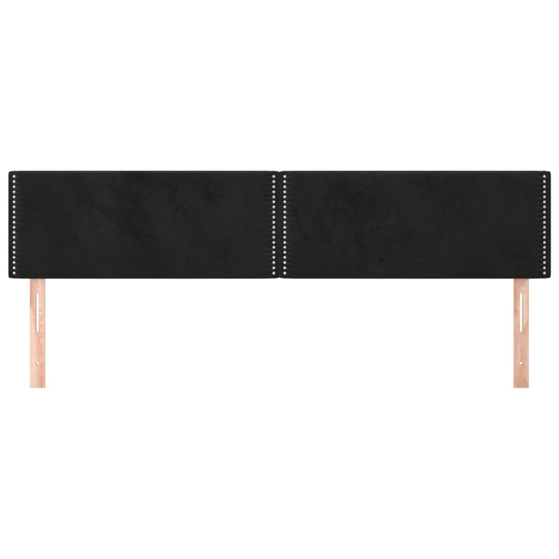 vidaXL 2 db fekete bársony fejtámla 100x5x78/88 cm