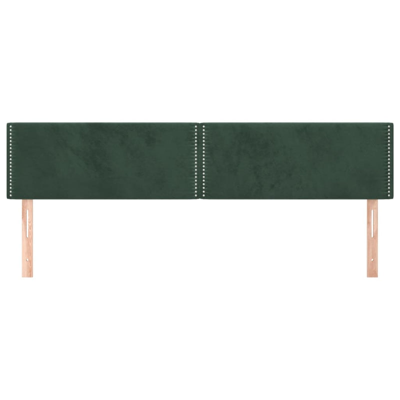 vidaXL sötétzöld bársony fejtámla 100x5x78/88 cm