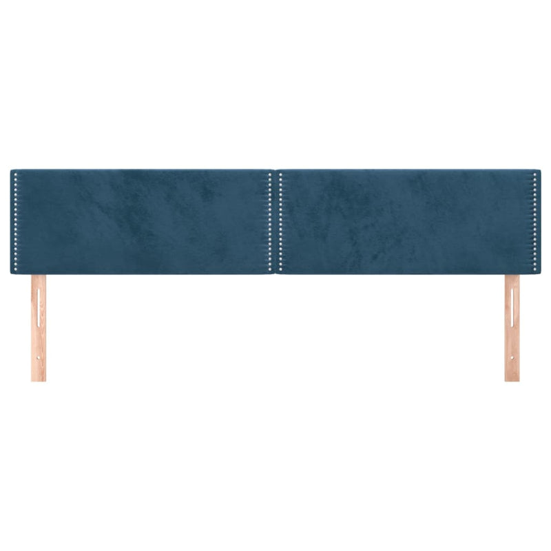 vidaXL sötétkék bársony fejtámla 100x5x78/88 cm