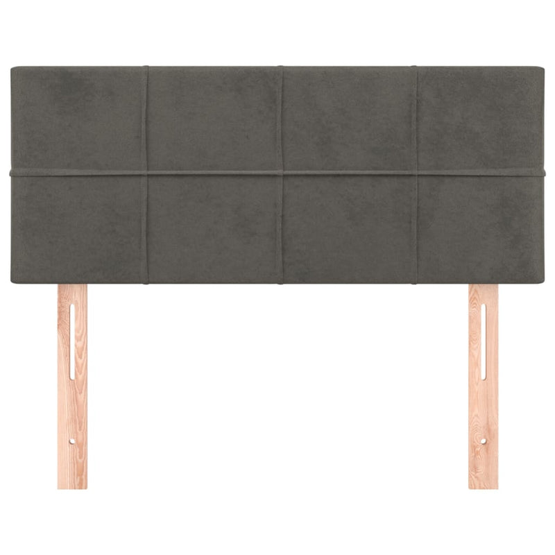 vidaXL sötétszürke bársony fejtámla 80 x 5 x 78/88 cm