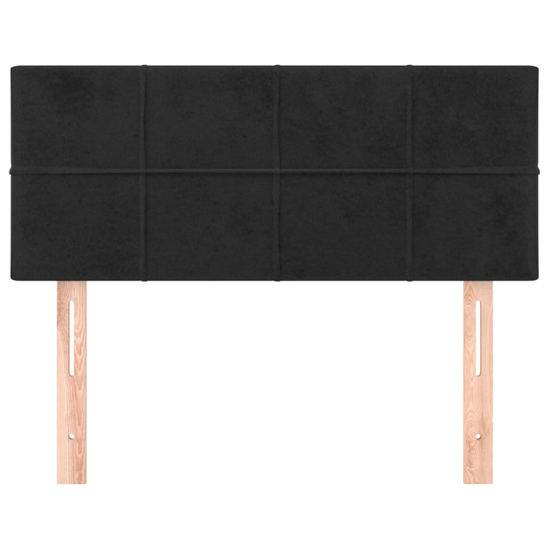 vidaXL fekete bársony fejtámla 80 x 5 x 78/88 cm