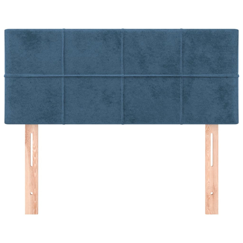 vidaXL sötétkék bársony fejtámla 80 x 5 x 78/88 cm