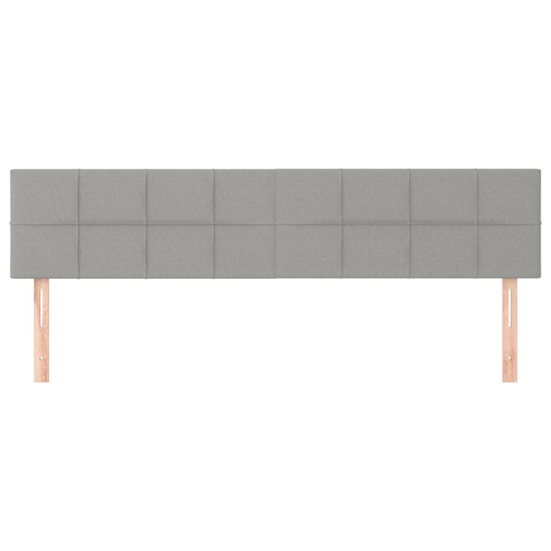 vidaXL 2 db világosszürke szövet fejtámla 80 x 5 x 78/88 cm