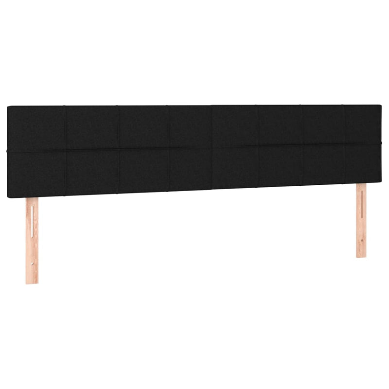 vidaXL 2 db fekete szövet fejtámla 90x5x78/88 cm