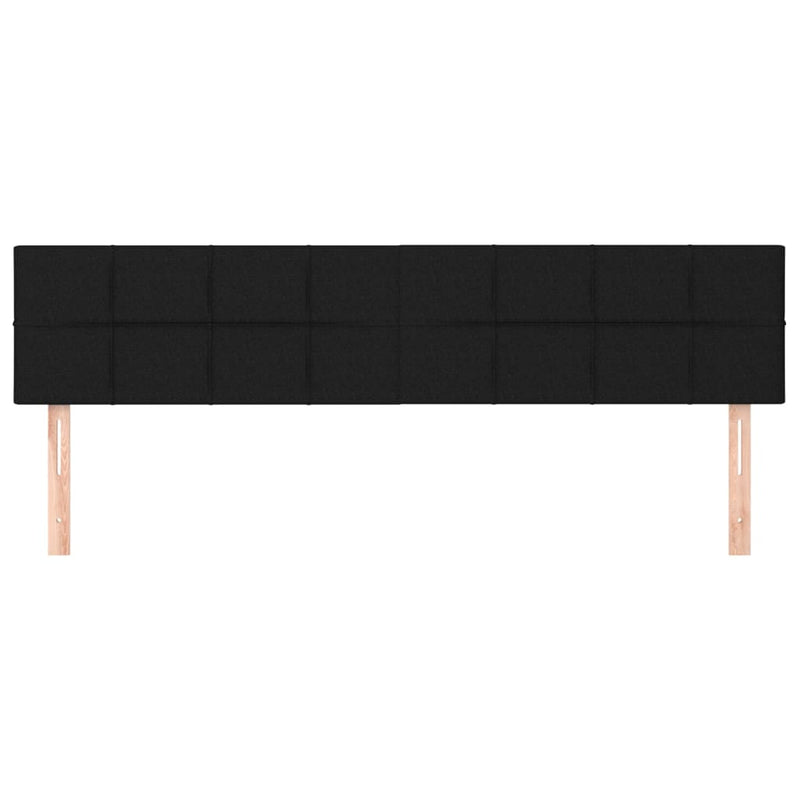 vidaXL 2 db fekete szövet fejtámla 90x5x78/88 cm