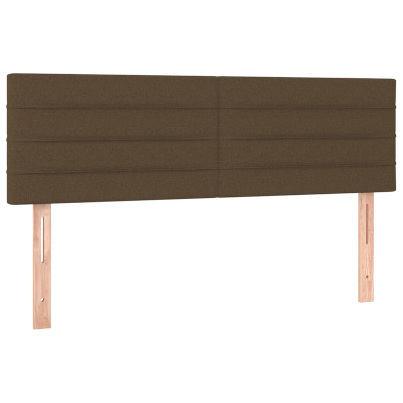 vidaXL 2 db sötétbarna szövet fejtámla 72 x 5 x 78/88 cm