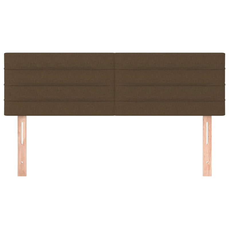 vidaXL 2 db sötétbarna szövet fejtámla 72 x 5 x 78/88 cm