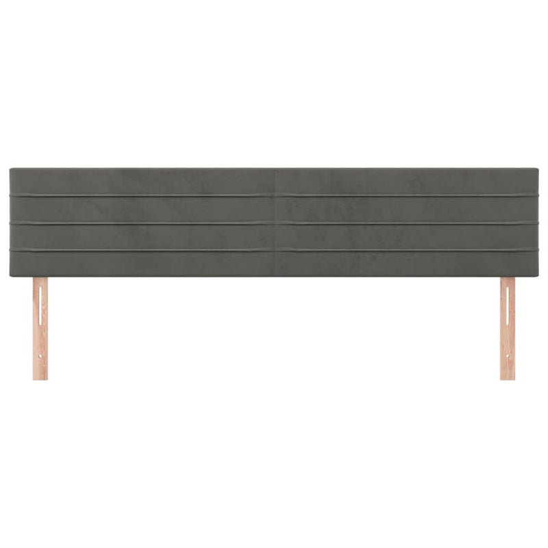 vidaXL 2 db sötétszürke bársony fejtámla 80 x 5 x 78/88 cm