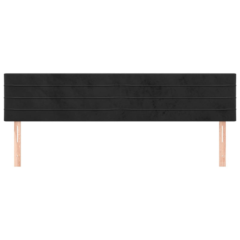 vidaXL 2 db fekete bársony fejtámla 100x5x78/88 cm