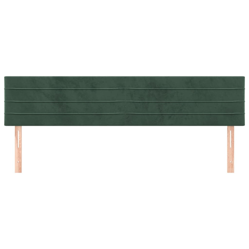 vidaXL sötétzöld bársony fejtámla 100x5x78/88 cm