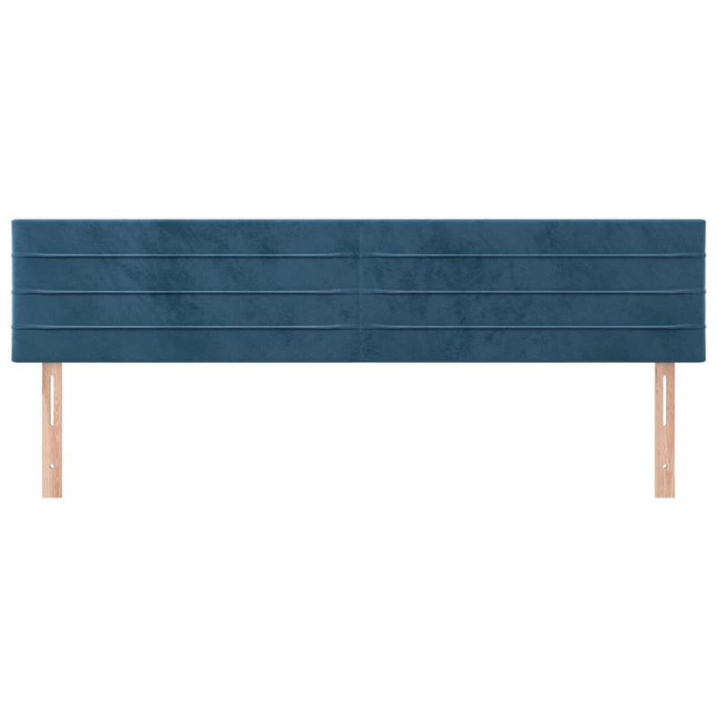vidaXL sötétkék bársony fejtámla 100x5x78/88 cm