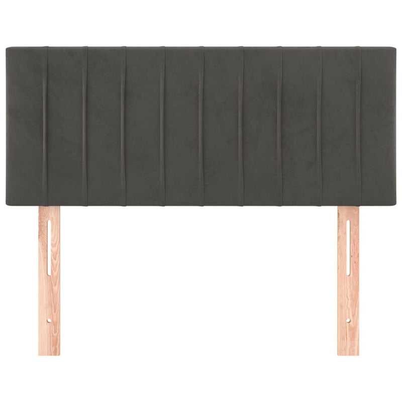vidaXL sötétszürke bársony fejtámla 80 x 5 x 78/88 cm