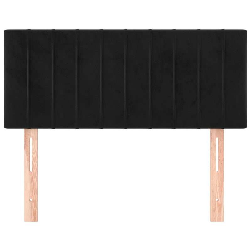 vidaXL fekete bársony fejtámla 80 x 5 x 78/88 cm