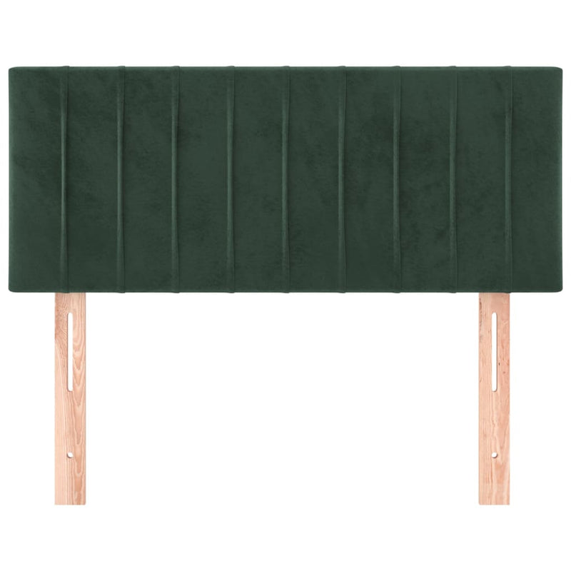 vidaXL sötétzöld bársony fejtámla 80 x 5 x 78/88 cm