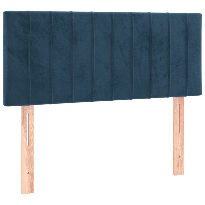 vidaXL sötétkék bársony fejtámla 100x5x78/88 cm