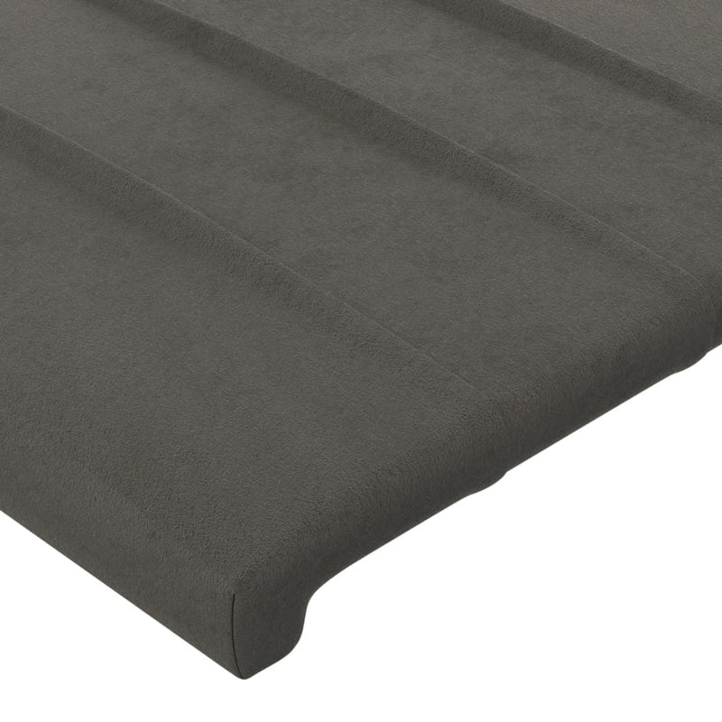 vidaXL 2 db sötétszürke bársony fejtámla 100x5x78/88 cm